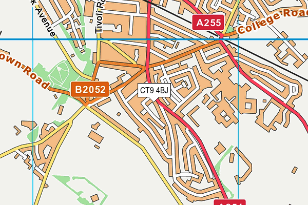 CT9 4BJ map - OS VectorMap District (Ordnance Survey)