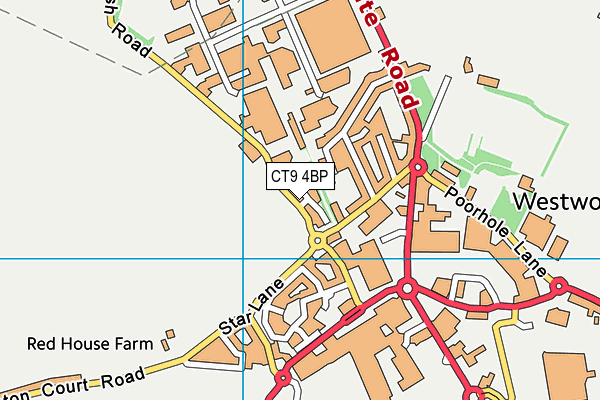 CT9 4BP map - OS VectorMap District (Ordnance Survey)