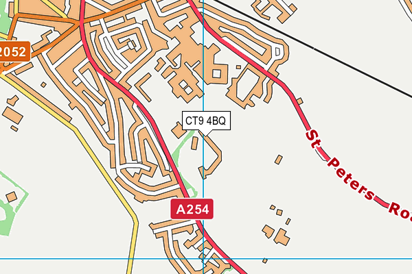 CT9 4BQ map - OS VectorMap District (Ordnance Survey)