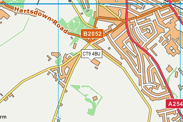 CT9 4BU map - OS VectorMap District (Ordnance Survey)