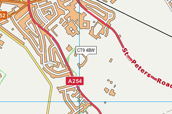 CT9 4BW map - OS VectorMap District (Ordnance Survey)