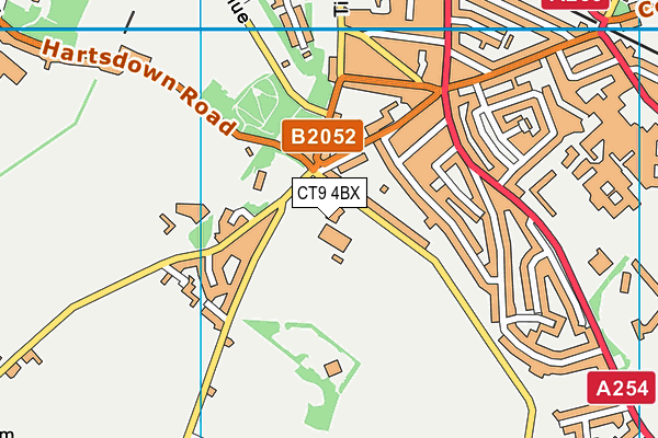 CT9 4BX map - OS VectorMap District (Ordnance Survey)