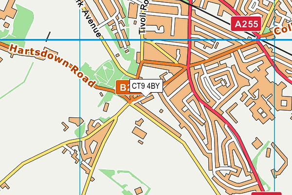 CT9 4BY map - OS VectorMap District (Ordnance Survey)