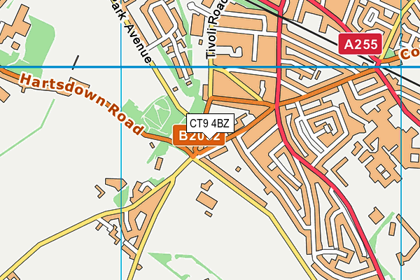 CT9 4BZ map - OS VectorMap District (Ordnance Survey)