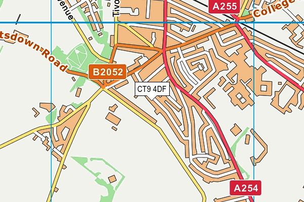 CT9 4DF map - OS VectorMap District (Ordnance Survey)