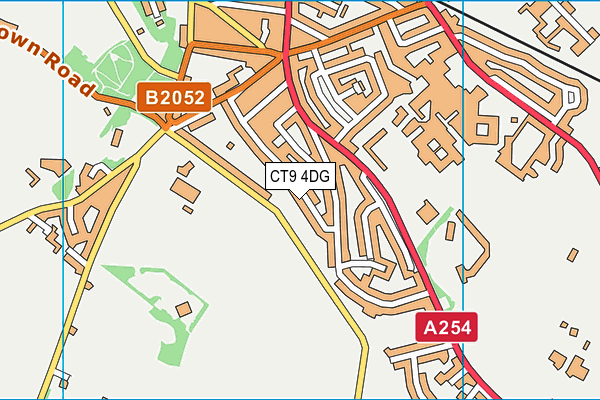 CT9 4DG map - OS VectorMap District (Ordnance Survey)