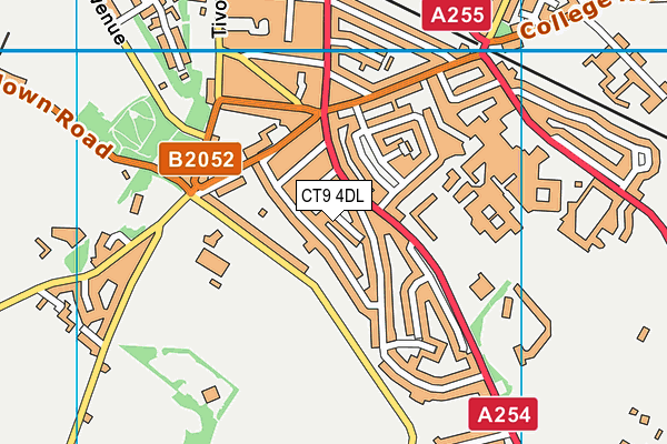 CT9 4DL map - OS VectorMap District (Ordnance Survey)