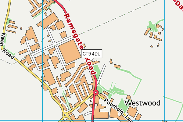 CT9 4DU map - OS VectorMap District (Ordnance Survey)