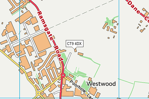 CT9 4DX map - OS VectorMap District (Ordnance Survey)
