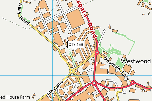 CT9 4EB map - OS VectorMap District (Ordnance Survey)