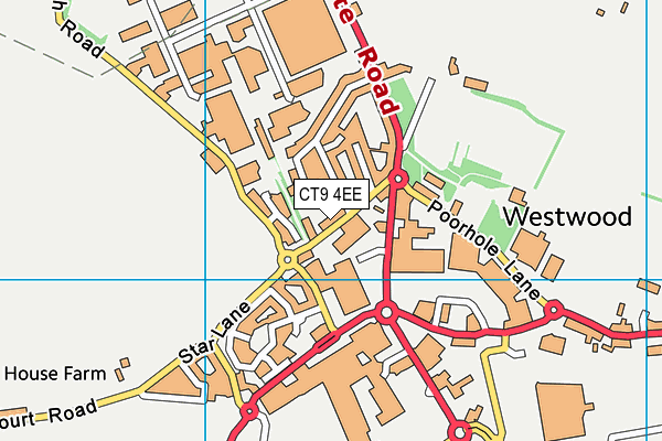 CT9 4EE map - OS VectorMap District (Ordnance Survey)