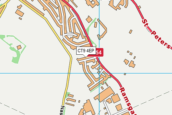 CT9 4EP map - OS VectorMap District (Ordnance Survey)