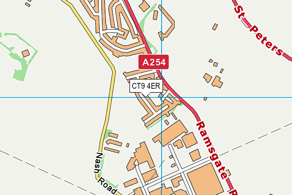 CT9 4ER map - OS VectorMap District (Ordnance Survey)