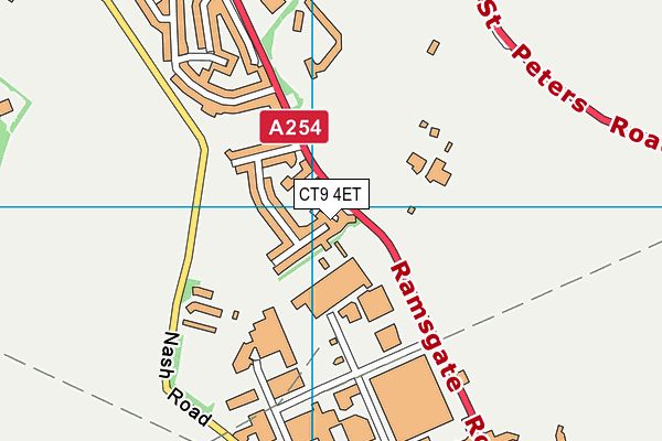 CT9 4ET map - OS VectorMap District (Ordnance Survey)