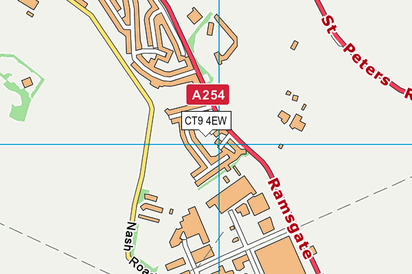 CT9 4EW map - OS VectorMap District (Ordnance Survey)