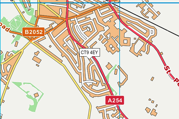 CT9 4EY map - OS VectorMap District (Ordnance Survey)