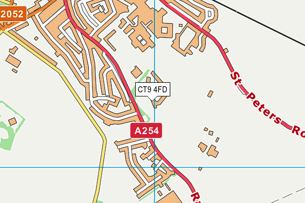 CT9 4FD map - OS VectorMap District (Ordnance Survey)