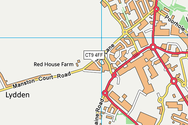 CT9 4FF map - OS VectorMap District (Ordnance Survey)