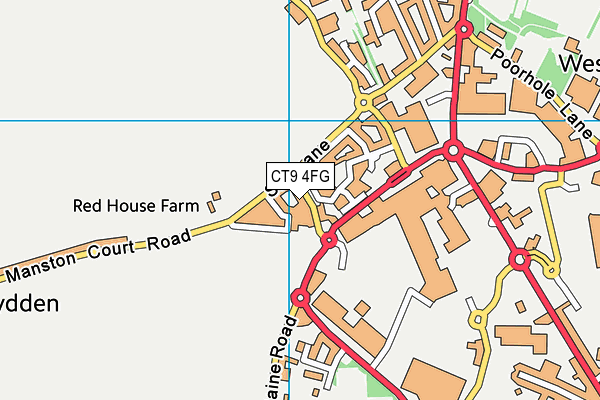 CT9 4FG map - OS VectorMap District (Ordnance Survey)