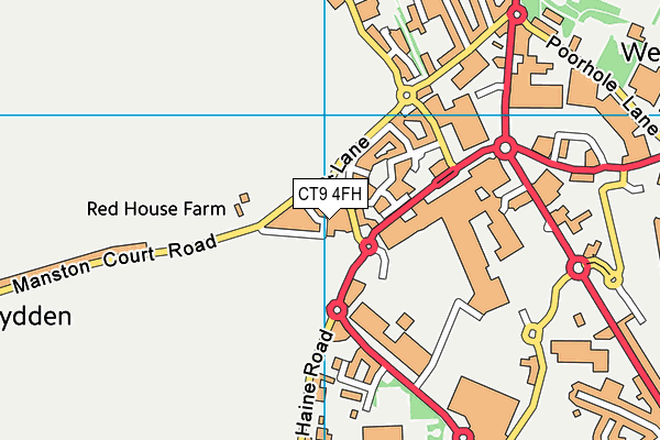CT9 4FH map - OS VectorMap District (Ordnance Survey)