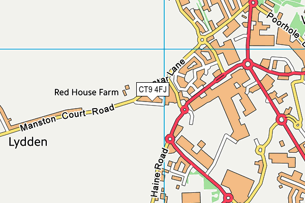 CT9 4FJ map - OS VectorMap District (Ordnance Survey)
