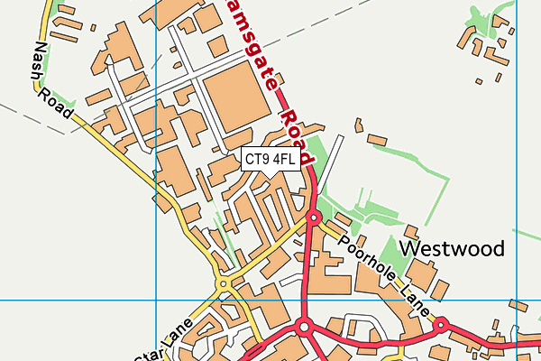 CT9 4FL map - OS VectorMap District (Ordnance Survey)