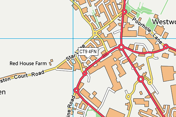CT9 4FN map - OS VectorMap District (Ordnance Survey)