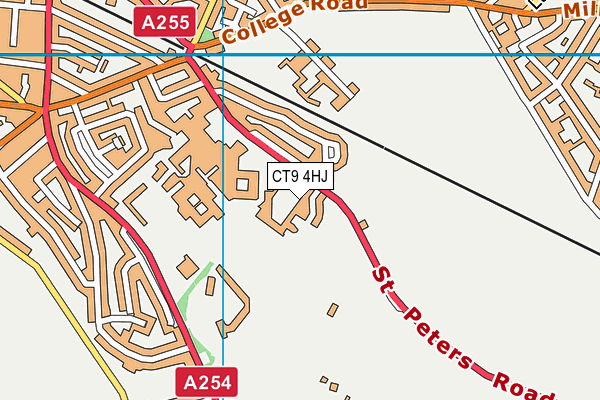 CT9 4HJ map - OS VectorMap District (Ordnance Survey)