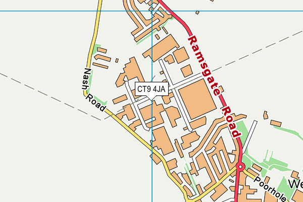 CT9 4JA map - OS VectorMap District (Ordnance Survey)