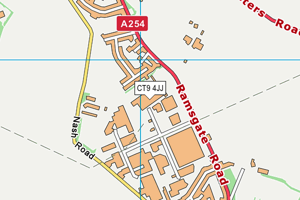 CT9 4JJ map - OS VectorMap District (Ordnance Survey)