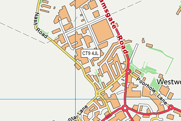 CT9 4JL map - OS VectorMap District (Ordnance Survey)