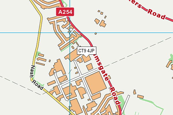 CT9 4JP map - OS VectorMap District (Ordnance Survey)