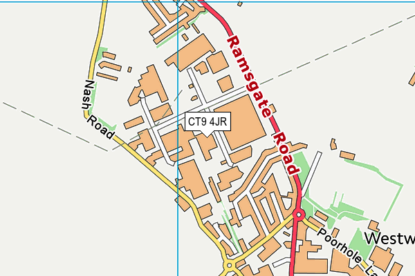 CT9 4JR map - OS VectorMap District (Ordnance Survey)