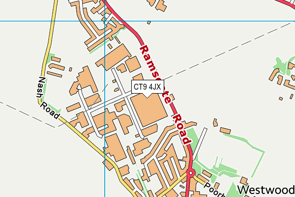 CT9 4JX map - OS VectorMap District (Ordnance Survey)