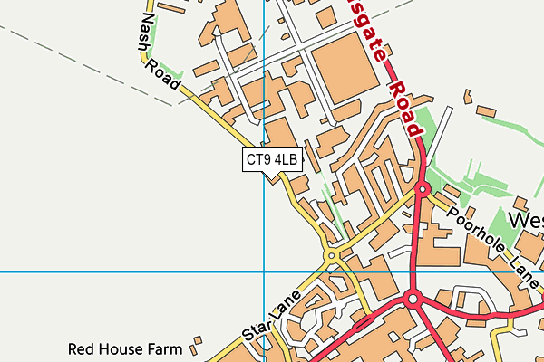 CT9 4LB map - OS VectorMap District (Ordnance Survey)