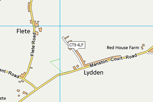CT9 4LF map - OS VectorMap District (Ordnance Survey)