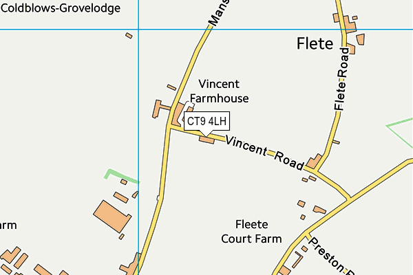 CT9 4LH map - OS VectorMap District (Ordnance Survey)