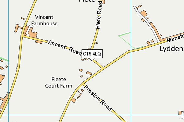 CT9 4LQ map - OS VectorMap District (Ordnance Survey)