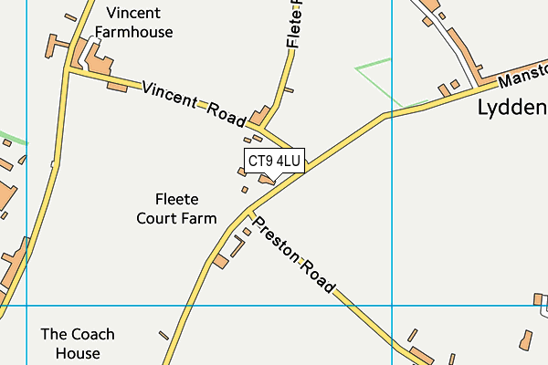 CT9 4LU map - OS VectorMap District (Ordnance Survey)