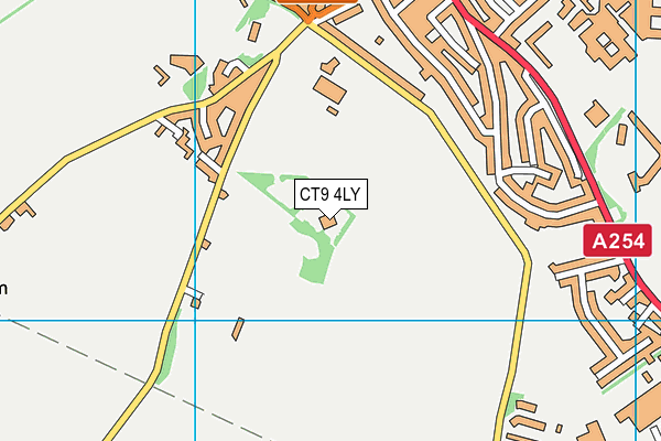 CT9 4LY map - OS VectorMap District (Ordnance Survey)