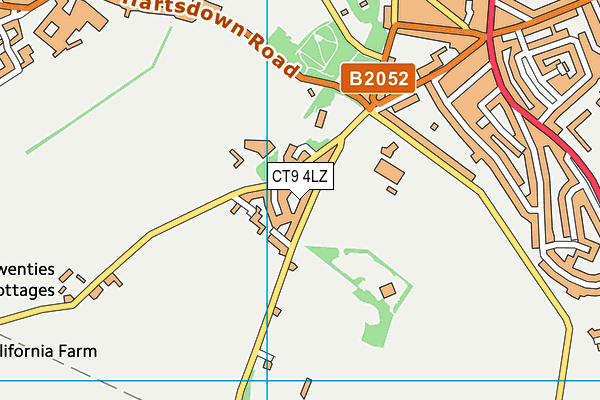 CT9 4LZ map - OS VectorMap District (Ordnance Survey)