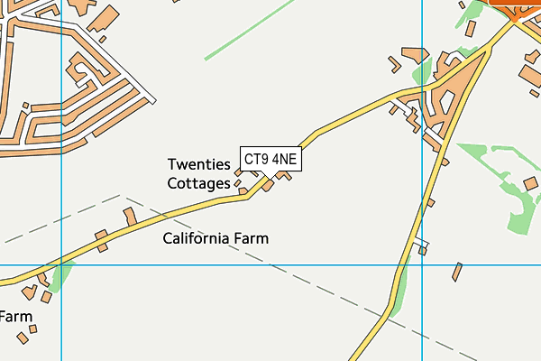 CT9 4NE map - OS VectorMap District (Ordnance Survey)