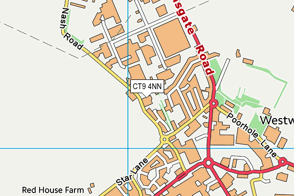 CT9 4NN map - OS VectorMap District (Ordnance Survey)