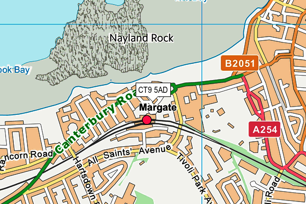 CT9 5AD map - OS VectorMap District (Ordnance Survey)