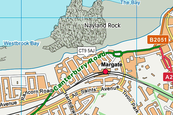 CT9 5AJ map - OS VectorMap District (Ordnance Survey)