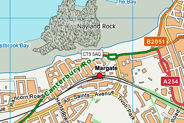 CT9 5AQ map - OS VectorMap District (Ordnance Survey)