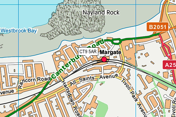 CT9 5AR map - OS VectorMap District (Ordnance Survey)