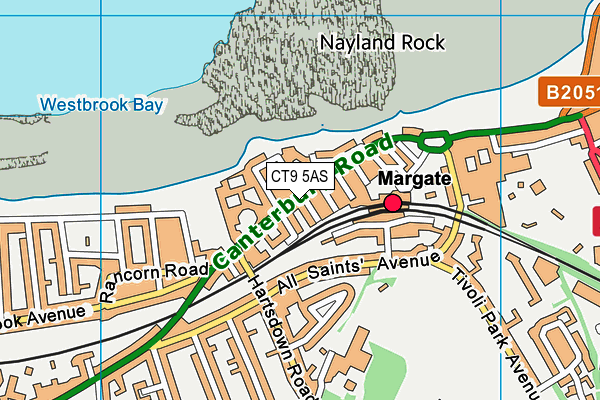 CT9 5AS map - OS VectorMap District (Ordnance Survey)