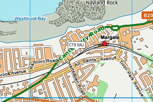 CT9 5AU map - OS VectorMap District (Ordnance Survey)