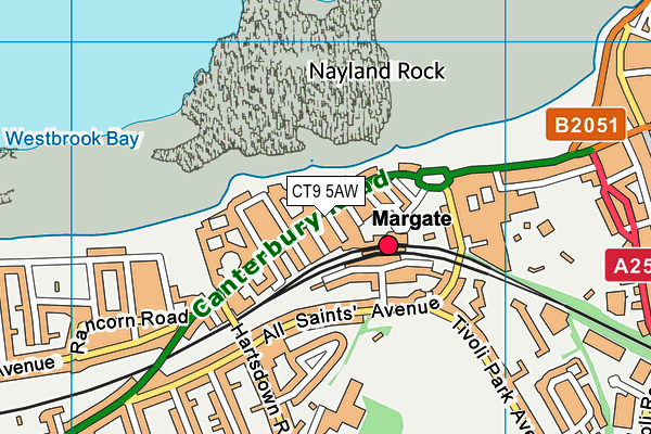 CT9 5AW map - OS VectorMap District (Ordnance Survey)